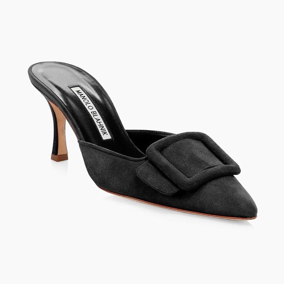 Manolo Blahnik Shoes - Manolo Blahnik Black Suede Heels